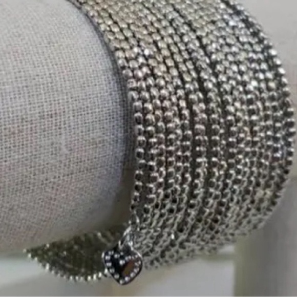 NIB Stella & Dot Bardot Spiral Bangle Bracelet in Silver - Picture 3 of 4